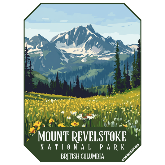 Mount Revelstoke National Park Sticker Twig Creations