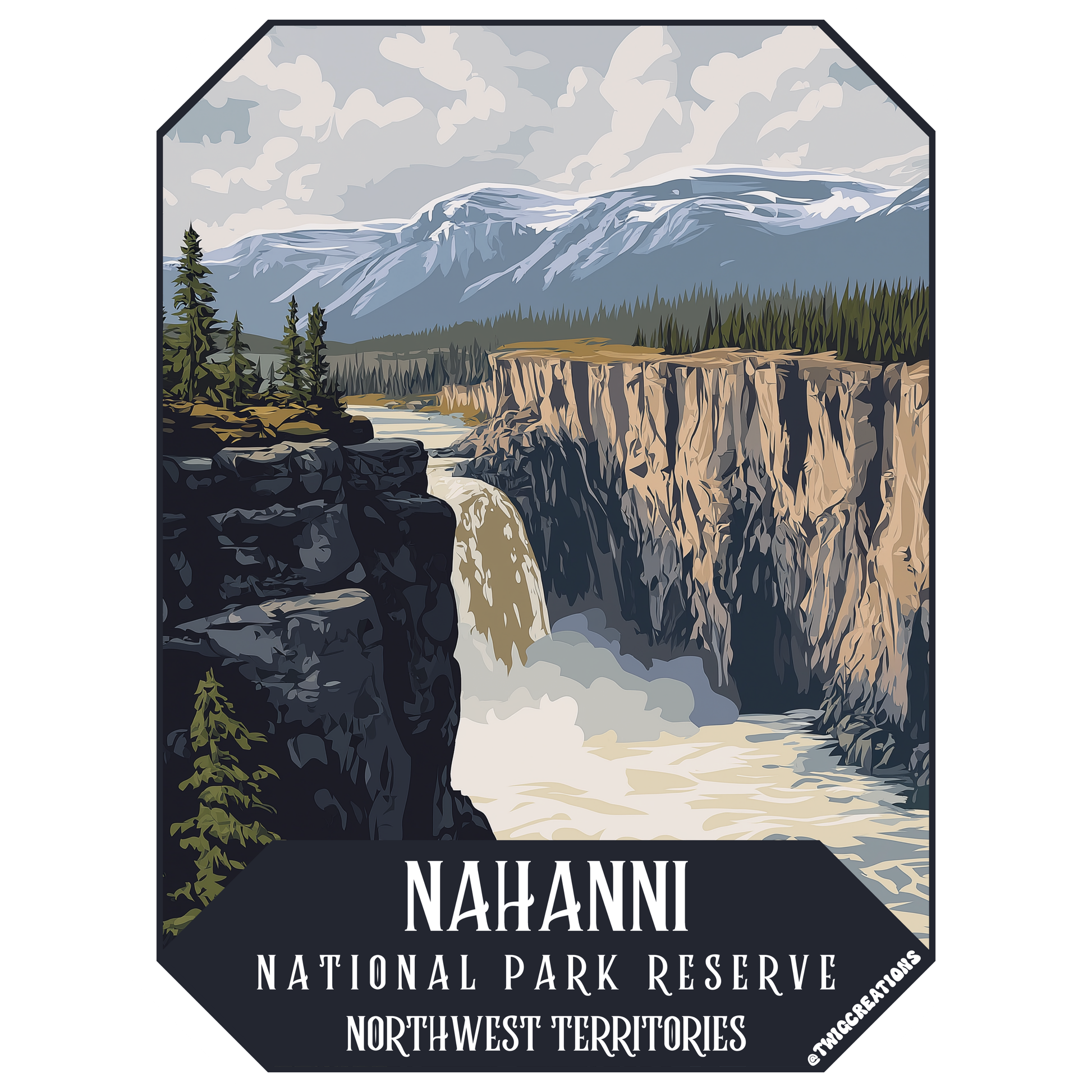 Nahanni National Park Reserve Sticker Twig Creations