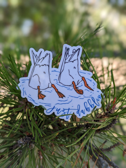 Two Dabbling Ducks Sticker Twig Creations