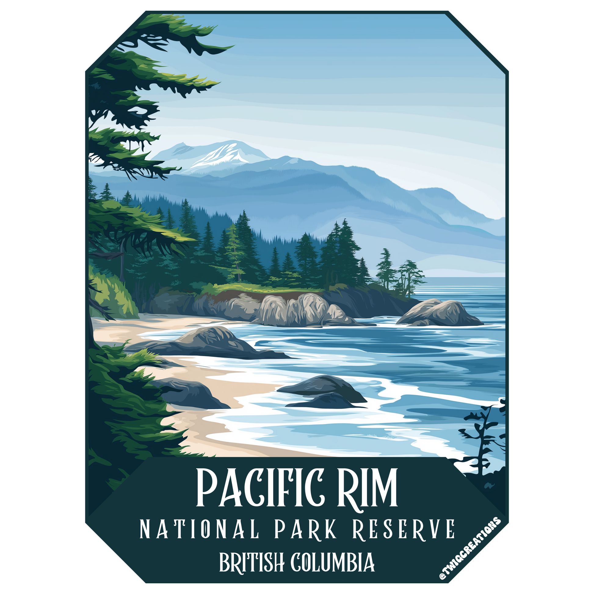 Pacific Rim National Park Reserve Sticker Twig Creations