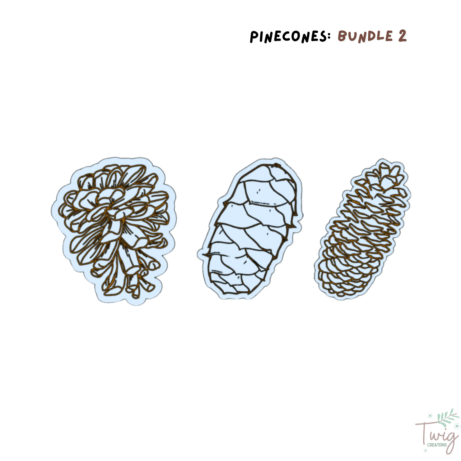 Pinecones Rainbow Window Cling Bundle #2 Twig Creations