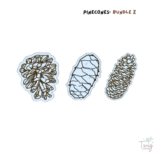 Pinecones Rainbow Window Cling Bundle #2 Twig Creations