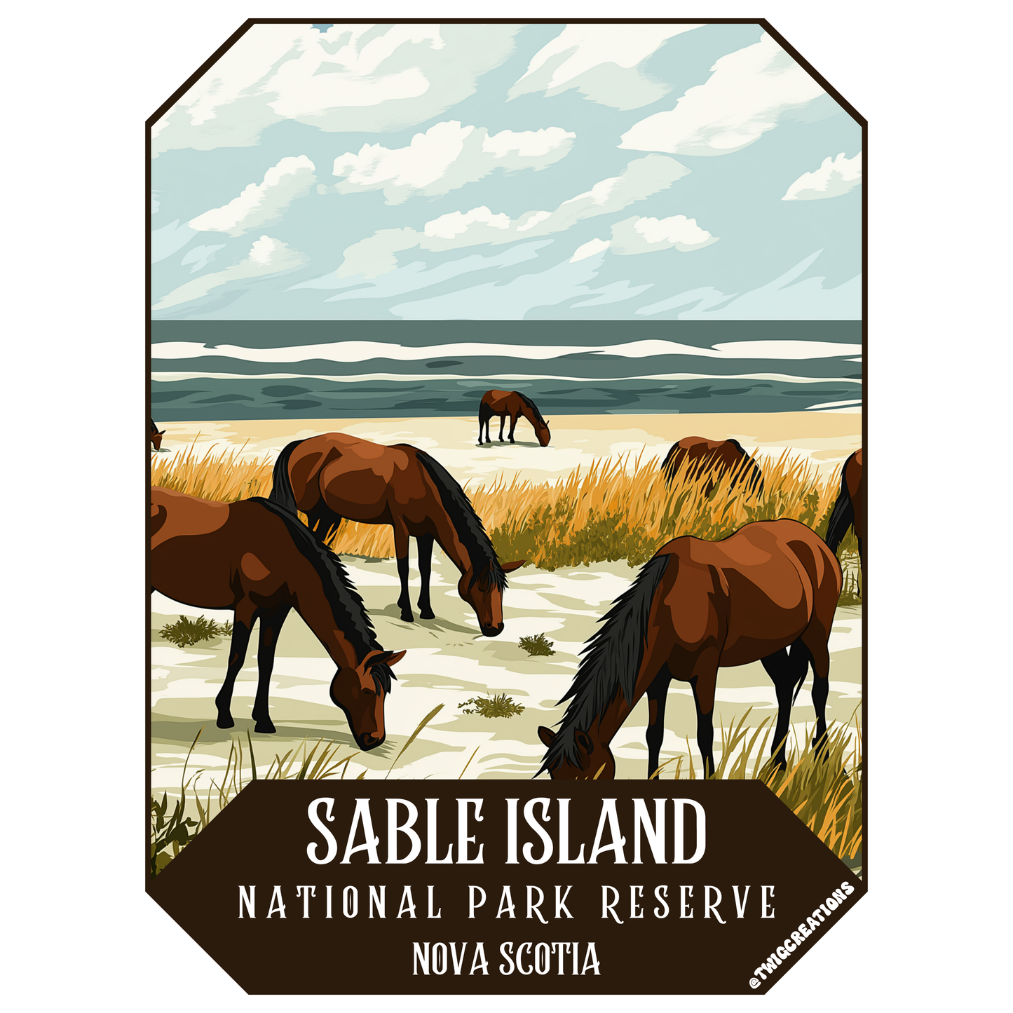 Sable Island National Park Reserve Sticker Twig Creations