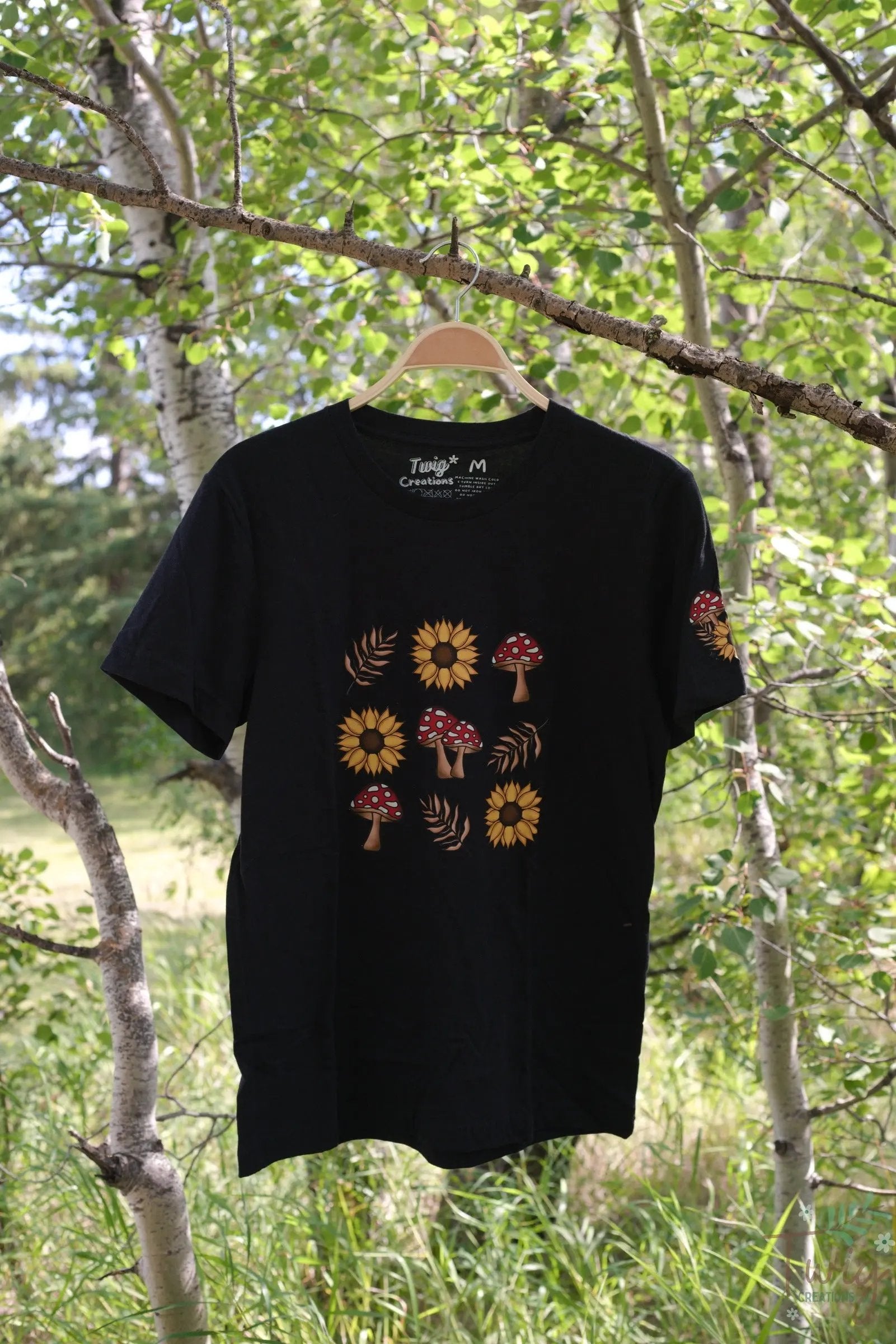 Shrooms & Blooms T-shirt Twig Creations