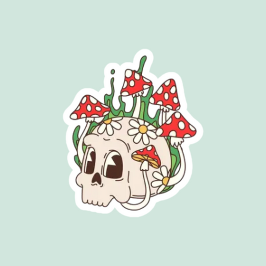Mushroom Skull Sticker