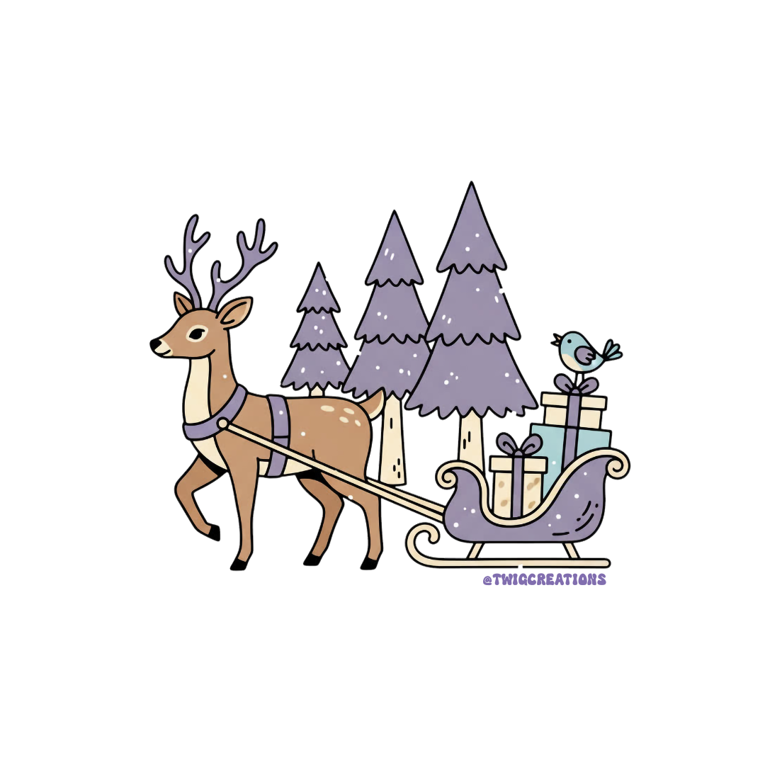 Sleigh Ride Sticker Twig Creations