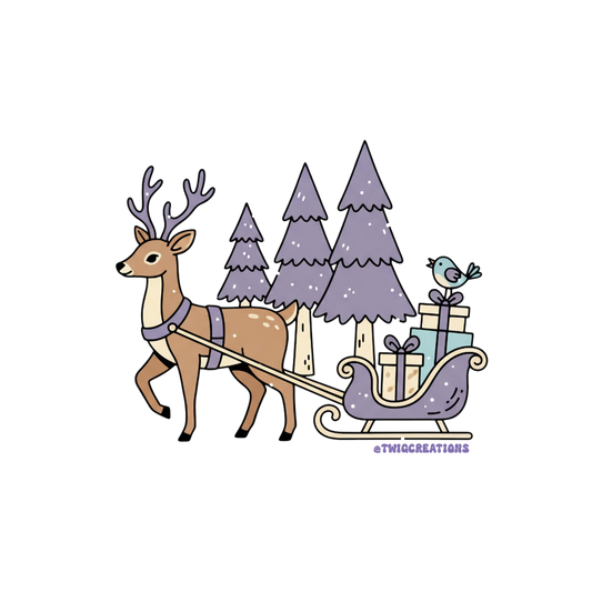 Sleigh Ride Sticker Twig Creations