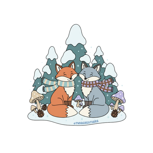 Frosty Foxes Sticker Twig Creations