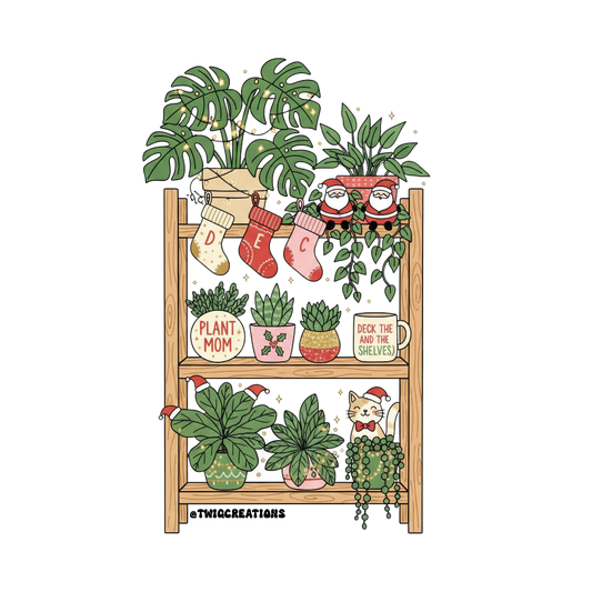 Christmas Plant Shelf Sticker Twig Creations