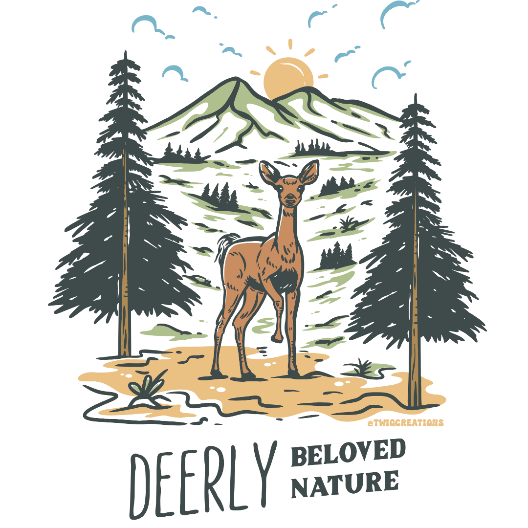 Deerly Beloved Nature Sticker
