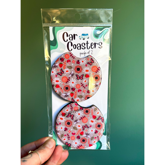 Sun-kissed Meadow Car Coasters