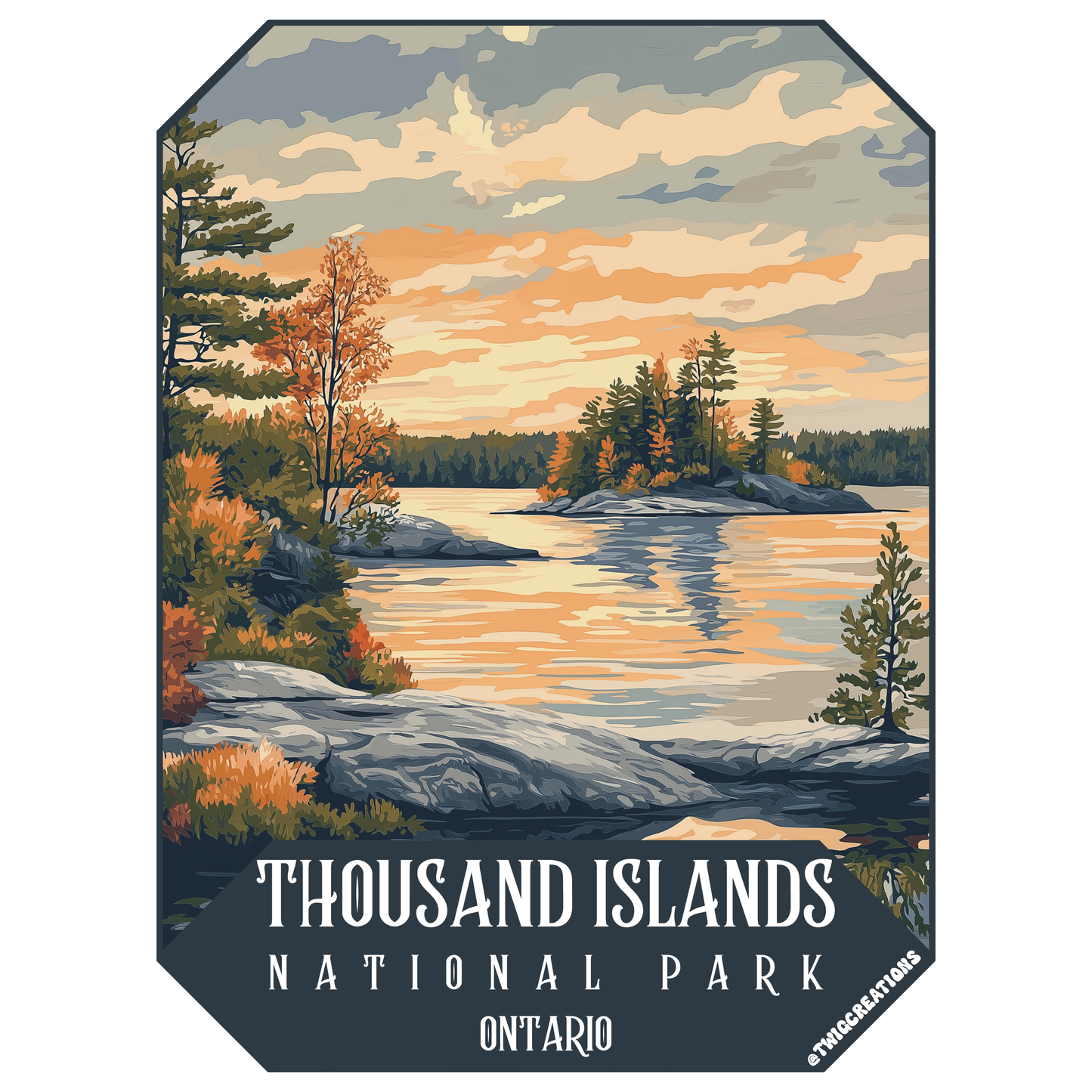 Thousand Islands National Park Sticker Twig Creations