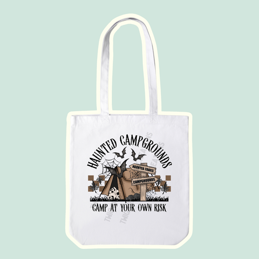 Haunted Campgrounds Tote Bag