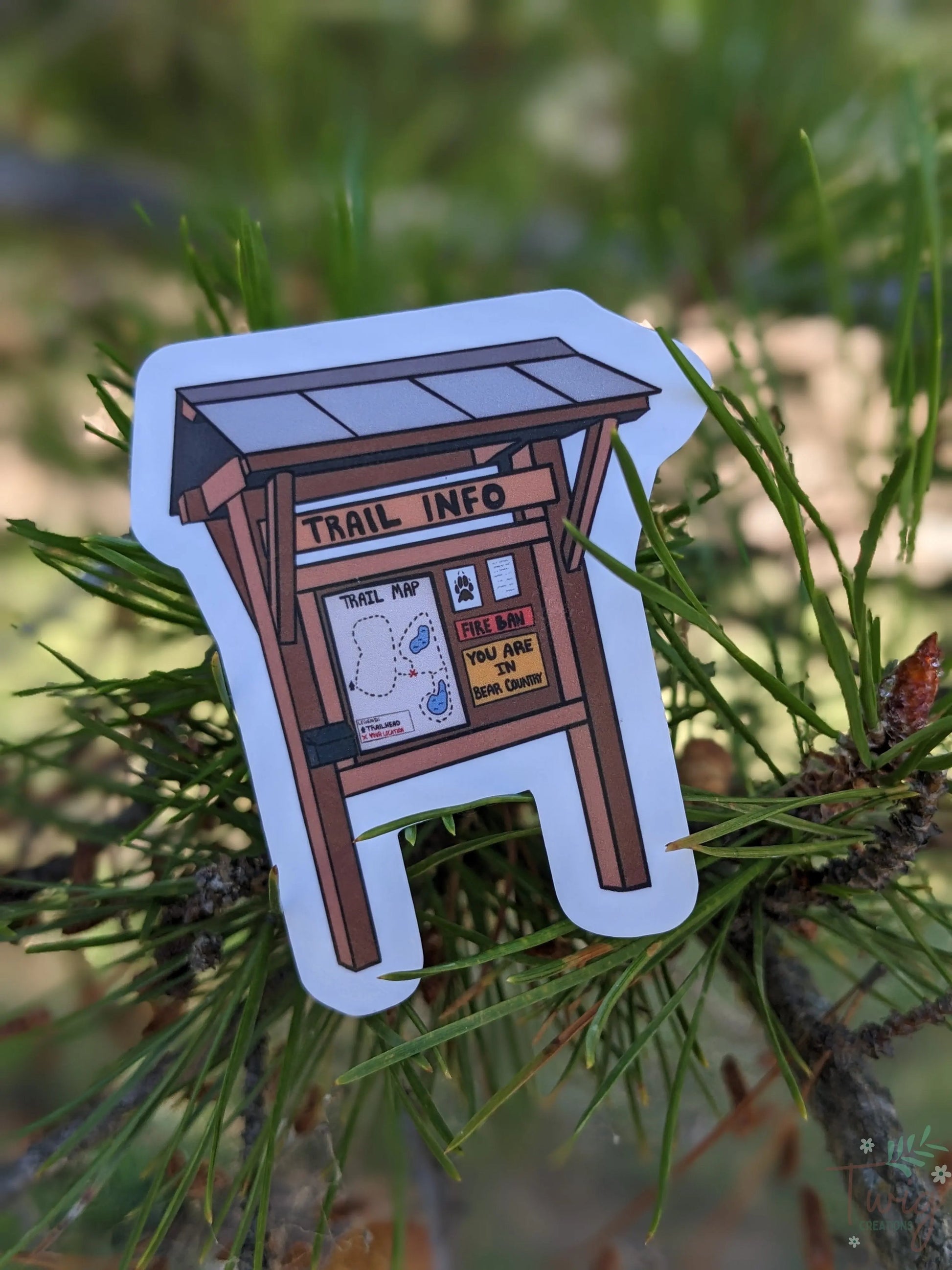 Trail Information Sticker Twig Creations