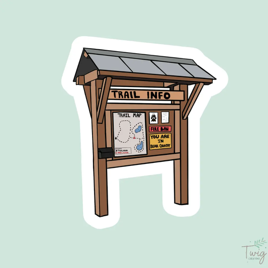 Trail Information Sticker Twig Creations