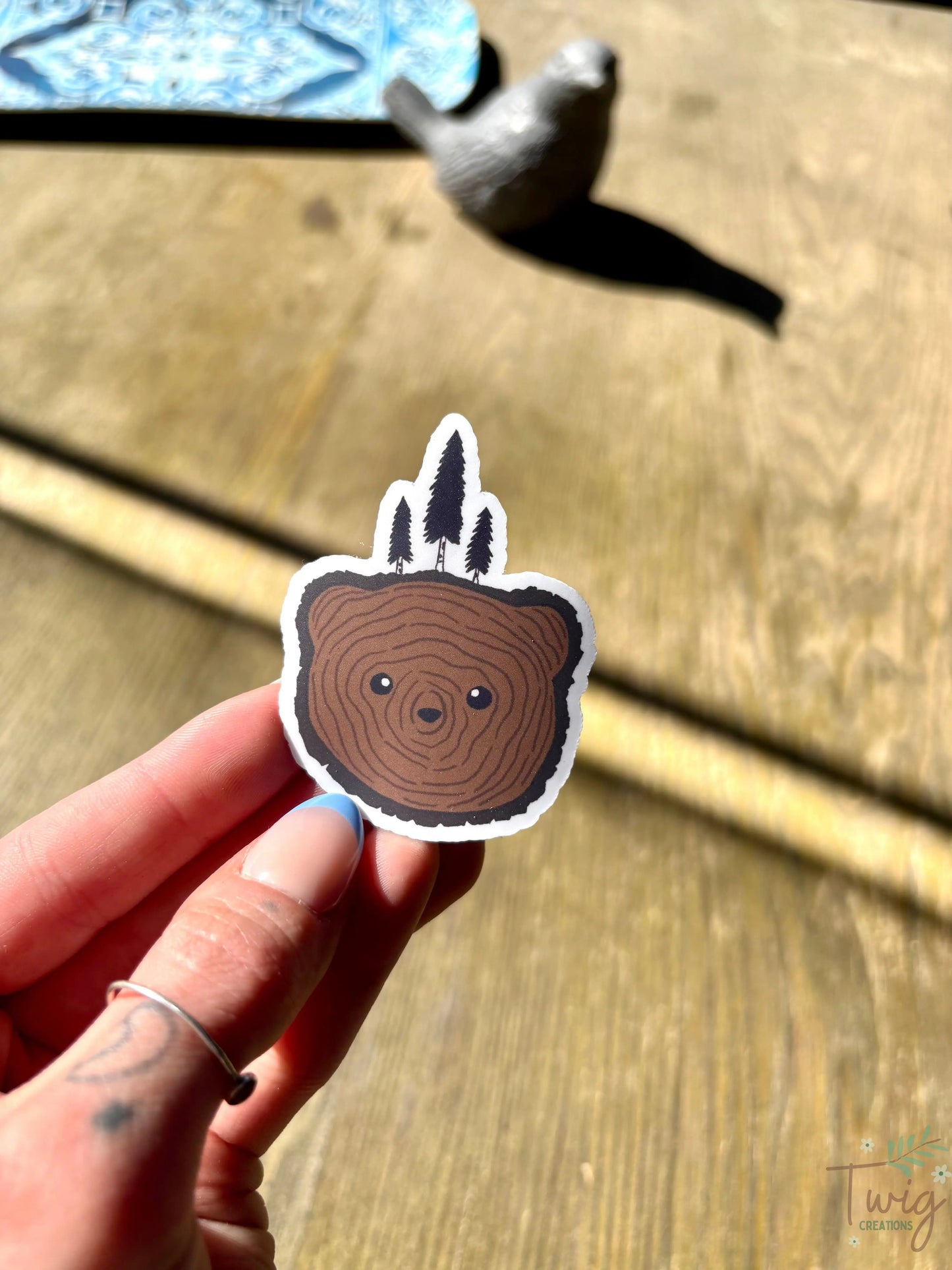 Tree Cookie Bear Sticker Twig Creations