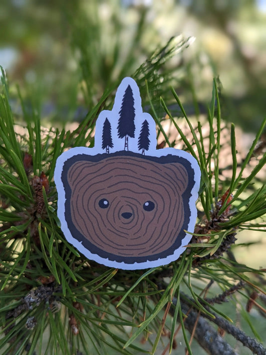 Tree Cookie Bear Sticker Twig Creations