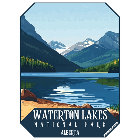 Waterton Lakes National Park Sticker Twig Creations