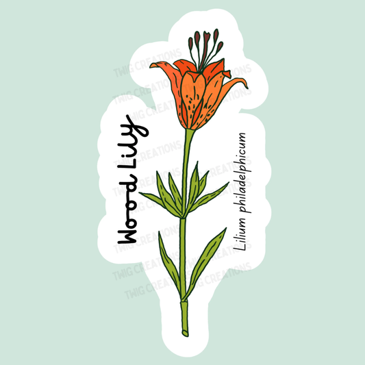 Wood Lily Sticker Twig Creations