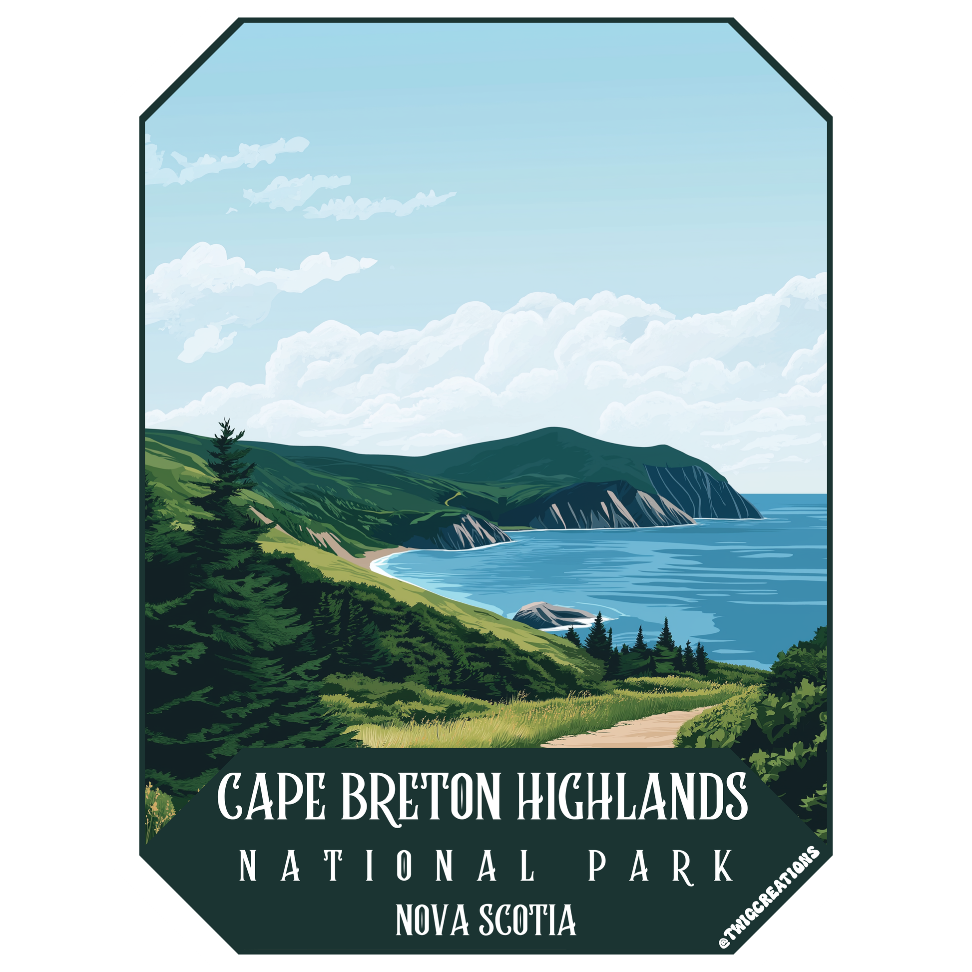 Cape Breton Highlands National Park Sticker Twig Creations