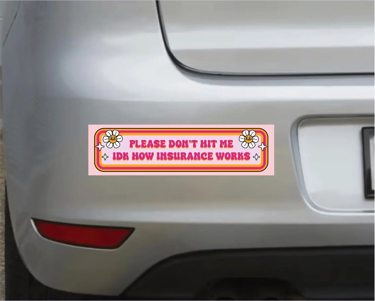 Please Don't Hit Me Car Bumper Magnet Twig Creations